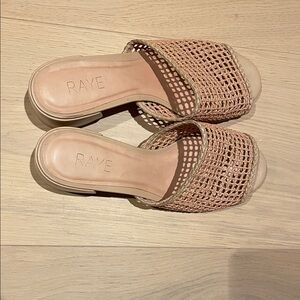 RAYE Pink Woven Mules